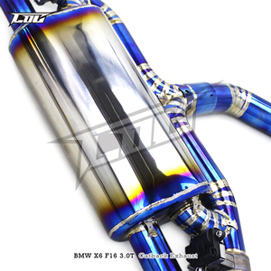 Système d'échappement Boska Performance Valvetronic pour BMW X6 F16 M40i 3.0T 2015-2019, silencieux en titane Catback avec embouts bleus - Product Image 3