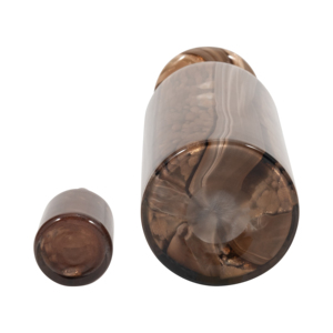 Vaso decorativo in vetro smerigliato con coperchio rimovibile per composizioni floreali in soggiorno e camera da letto - Product Image 6
