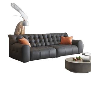 أريكة عصرية بتصميم إيطالي حديث لعام 2025، ثلاثية المقاعد، مغطاة بالفانيلا، مناسبة لغرف المعيشة في الشقق الصغيرة - Product Image 5