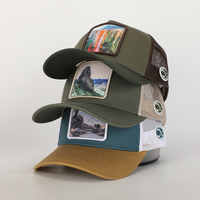 Gorra Trucker Clásica Personalizada de Alta Calidad para Hombre, con 5 Paneles, Logotipo Bordado en 3D, Malla y Cierre a Presión, de Sarga de Algodón