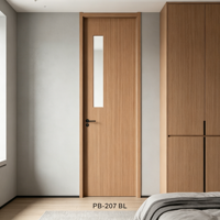Porte intérieure en bois MDF blanc style moderne, grain de bois, isolation phonique, couleur et taille personnalisables, garantie 2 ans pour chambre et salon