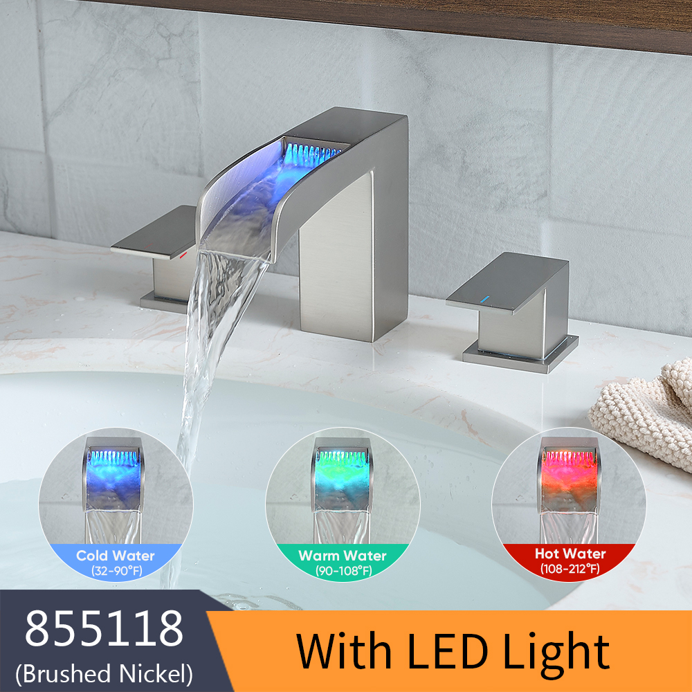 brushed nickle with led