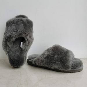 New Luxury Natural Sheepskin Fur <strong>Slippers</strong> for <strong>Women</strong> Real Fluffy Australian Sheep Fur Slides Plush Cozy <strong>Wool</strong> Flip Flops - Product Image 2