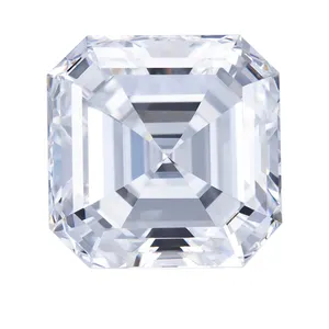 Messi Jewelry 3.02CT D VS1 HPHT White Asscher Cutting Loose Synthetic Diamond Lab Diamond