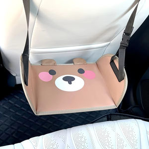 Karikatür ayı araba koltuğu ayak desteği evrensel Polyester hafif oto arka koltukta süspansiyon hamak tabure hamak - Product Image 1