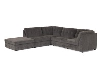 Ensemble de canapés modulaires sectionnels en forme de L, canapé d'angle en tissu, structure en bois pour salon, meubles personnalisables en usine OEM