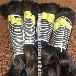 Cheveux humains bruts 100 % non traités en vrac, mèches de cheveux indiens naturellement ondulés pour tresses complètes, vente en gros de cheveux en vrac - Product Image 5