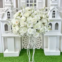 Nouveau Produit Boule de Fleur Blanche Décoration de Mariage Centre de Table Rose Soie Boule Florale Artificielle Fleurs Décoratives