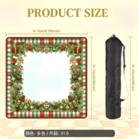 Tapis de mahjong pliable en caoutchouc pour Halloween et Noël, imperméable, antidérapant, résistant à l'usure, accessoire de table de jeu