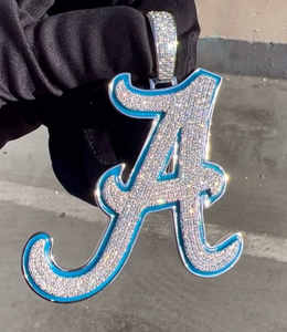 <b>Designer</b> Hip Hop Full <b>3D</b> Iced Out Pendant 925 Sterling Silver Featuring VVS D Moissanite Luxury Fashion <b>Jewelry</b> - Product Image 1