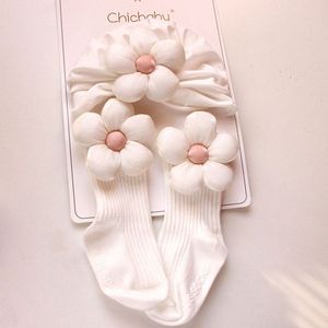 Cappelli da bambino primavera e autunno cappelli da principessa per bambina carina cappelli da casa per neonato Set di calza - Product Image 1