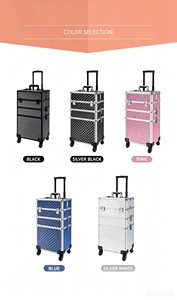Trolley de Maquillage Multi-couches Style Urbain Minimaliste Grande Capacité Boîte de Rangement Maquillage Maître des Ongles et Coiffure Multifonction en Aluminium - Product Image 4