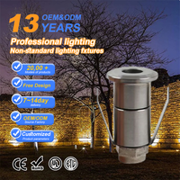 Lampu LED Luar Ruangan Bawah Tanah 0.3W/0.5W IP68 Paduan Aluminium Lampu Sorot Taman Lanskap Dek 12V 24V Lampu Inground