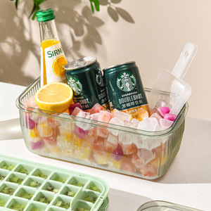 Press Type Ice Cube Mold With Lid Food Grade Plastic Double Layer Large Capacity Ice Tray For Home Freezer Storage - Product Image 4