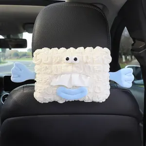 Dessin animé rose créatif personnalisé universel en gros pare-soleil siège arrière dentelle voiture porte-mouchoirs pour les femmes