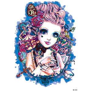 Disegni floreali realistici tatuaggi a maniche impermeabili a lunga durata per adesivi tattili mezzo braccio per il corpo del Festival - Product Image 4