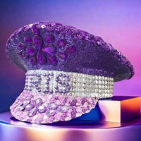 Chapeau de capitaine steampunk en strass à faible MOQ, chapeau de pirate avec logo personnalisé, idéal pour les séances victoriennes et les visites aux lumières des lampes à gaz