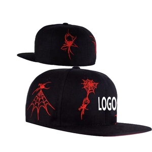 Casquette de baseball unisexe à 6 panneaux, à visière plate, avec logo brodé, personnalisable par OEM, en polyester/coton, nouvelle qualité, ajustée, sportive, streetwear - Product Image 1