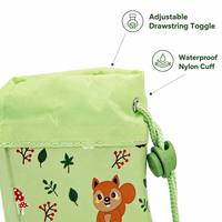 Bottes de pluie pour enfants Green Forest Animal, imprimé écureuil et hérisson mignon, en caoutchouc naturel imperméable, bottes Wellington pour tout-petits