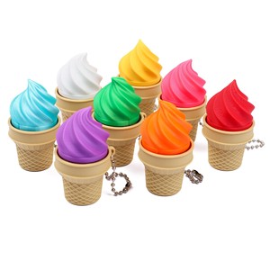 พวงกุญแจรูปไอศกรีมโคนแบบ <span class=keywords><strong>3</strong></span> มิติ พิมพ์ด้วยเครื่องพิมพ์ <span class=keywords><strong>3</strong></span> มิติ สำหรับคลายเครียด - กดนิ้วเพื่อผ่อนคลายความเครียด - Product Image 3