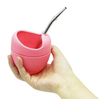 Gourde Yerba Mate avec logo personnalisé, gobelets de fête, gobelets et soucoupes de style américain, service à thé, sans BPA, en silicone, pour toute fête