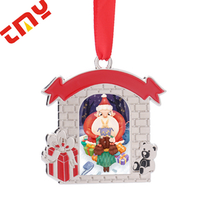 Pendentif en métal émail doux décor arbre <span class=keywords><strong>de</strong></span> noël personnalisé bricolage Sublimation transfert impression aluminium personnalisé ornements <span class=keywords><strong>de</strong></span> noël - Product Image 5