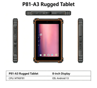 Tablet Android Resistente OEM/ODM P81 A3, Tablet Industrial de 8.0 Pulgadas, MTK8781, Android 13, 2.2GHz, IP67, 4G, GPS, WIFI, BT5.3, NFC