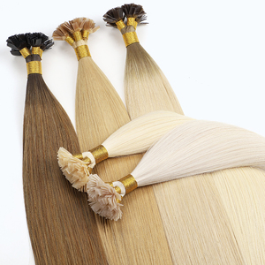 All'ingrosso punta piatta cheratina <span class=keywords><strong>capelli</strong></span> <span class=keywords><strong>ricci</strong></span> extension 24 pollici 100% punta piatta vergine Remy extension <span class=keywords><strong>capelli</strong></span> umani premio cheratina - Product Image 1