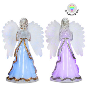 Figurines d'<span class=keywords><strong>ange</strong></span> à couleurs changeantes avec aile en Fiber <span class=keywords><strong>optique</strong></span>, ornements d'intérieur, vente en gros - Product Image 2