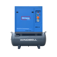 Compresseur de défilement électrique, monophasé, sans son, Stable, 0,2 kw 50HZ, 3HP, sans huile, pour l'usine, haute qualité