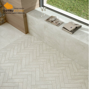 Pavés en pierre calcaire naturelle beige Cotrustone à chevrons, pour piscine, patio, extérieur moderne, emboîtables - Product Image 6