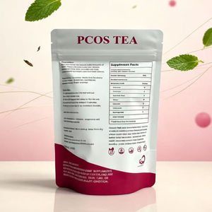 Bolsa de aluminio con cierre resellable y impresión a color personalizada para té de hierbas natural y alimentos secos - Product Image 2