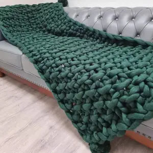 सेनील Chunky बुना हुआ कंबल बुनाई कंबल बिस्तर यार्न बुनाई सोफे फेंक कंबल गरम सर्दियों
