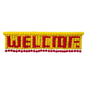 Guirlande de fleurs artificielles en plastique de type marguerite, décoration murale ovale Art Déco, pour l'entrée du Nouvel An, décoration florale pour la maison, vente en gros - Product Image 1
