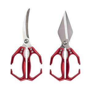<b>Kitchen</b> <b>Scissor</b> Stainless Steel 4 In Red Silver Multi Functional Home Use - Product Image 4