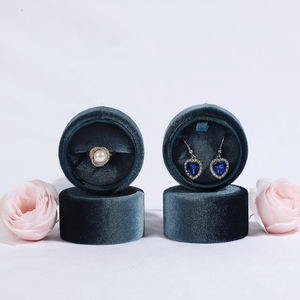 Boîtes de rangement pour bijoux en velours avec ruban en soie et logo personnalisé, fermeture à cordon, design tendance pour bagues, pendentifs, boucles d'oreilles, Saint-Valentin - Product Image 6