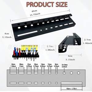 Estante de Almacenamiento de Herramientas para Montar en la Pared, 40 cm, Resistente, de Hierro, Soporte para Tornillos, Multiusos - Product Image 3