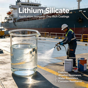 Solution de silicate de lithium 20-22 % de matière solide, densité 1,20-1,32, liquide transparent incolore pour densifiant de béton - Product Image 2