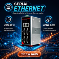 Gateway Industrial DIN-Rail RS232/485 a Ethernet, Convertidor de Protocolo Modbus RTU/TCP, para Automatización de Fábricas Inteligentes y SCADA