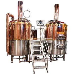 Equipamentos de fabricação de cerveja 200l 500l1000l, equipamentos de cerveja de cobre vermelho