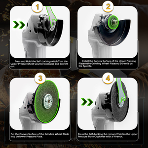 Portable 1200W Cordless Angle Professional DIY Mini Cutter for Grinding <b>Disc</b> Metal/Wood Local EU Warehouse AG-100HP Angle Grinde - Product Image 3