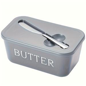 Boîte à beurre avec couvercle, récipient hermétique pour le stockage des aliments, pour beurre, condiments, couvercle transparent avec fenêtre, organisateur de cuisine pour gagner de la place - Product Image 6
