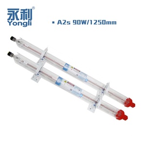 Yongli A2s 90 Вт Макс 100 Вт 1250 мм диаметр. 80 мм Стеклянная лазерная трубка с металлической головкой новое состояние 18 месяцев гарантии - Product Image 1