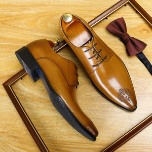 Zapatos de Fiesta para Hombre Yaluida, de Piel Sintética con Punta Cuadrada, Hechos a Mano, Clásicos, Rojos, con Cordones, Impermeables y Transpirables - Product Image 4