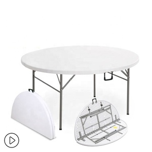 Meilleur prix, ensemble de tables rondes pliantes en plastique pour banquet, jardin, fête, salle à manger, 6 à 8 places, pour mariages, événements - Product Image 1