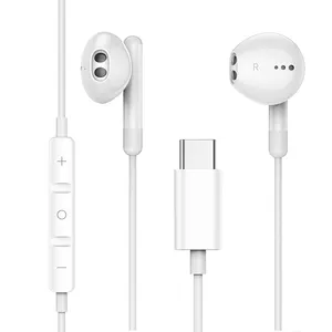 यूएसबी सी Headphones प्रकार सी इयरफ़ोन HiFi स्टीरियो में कान वायर्ड Earbuds सैमसंग गैलेक्सी S21 अल्ट्रा S20 फ़े के लिए नोट 10 गूगल पिक्सेल 6 5