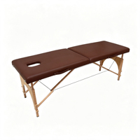Table de massage pliable en bois écologique à 2 sections, lit de spa portable pour salon de thérapie