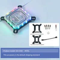 Socooler SO-C55X Premium, kepala pendingin air CPU kinerja tinggi casing komputer pendingin air untuk bermain game