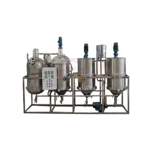 Mini edible oil refine machine coconut soybean sunflower sunflower oil refining machine refinery equipment