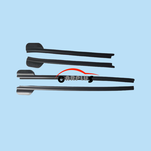 Kit de embellecedor de ventana negra mate ABS para Hilux <span class=keywords><strong>Vigo</strong></span> 2012-2014, accesorios para carrocería de coche, incluida la visera, viseras, Wind Bug - Product Image 2